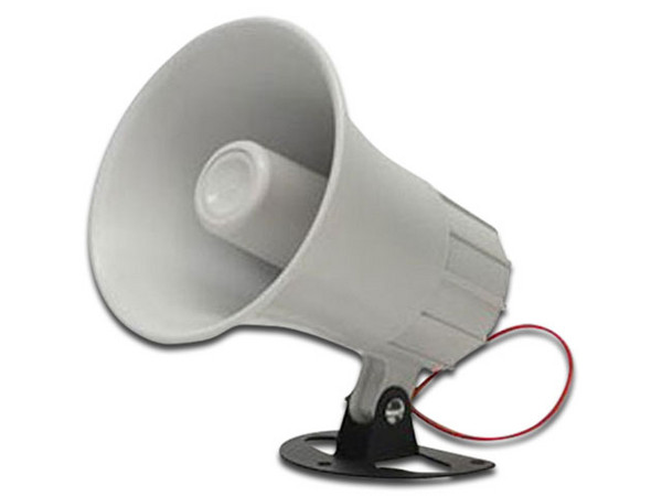 Sirena DSC alámbrica SD-20W para exterior, 2 tonos. Color Blanco.