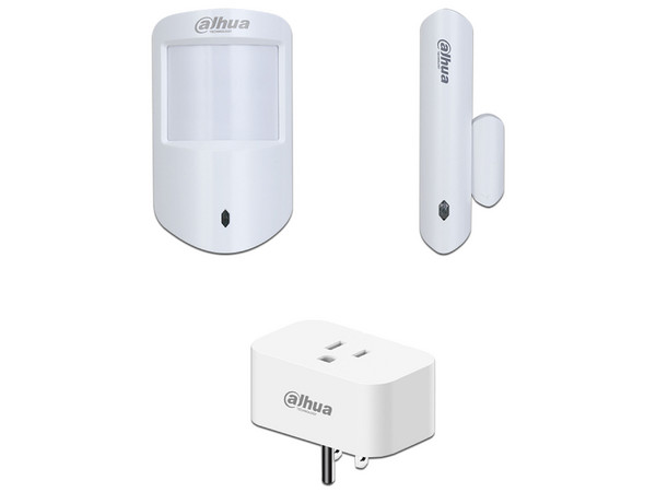 Kit Smart Home DAHUA, Incluye Alarma Inalámbrica, Sensor PIR, Contactos Magnéticos y Enchufe Inteligente.
