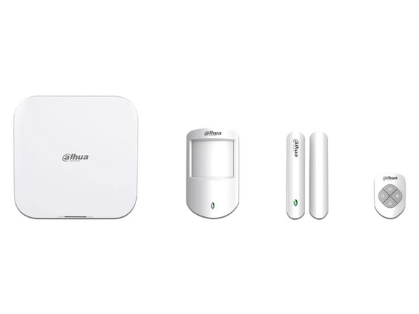 Kit de Alarma Dahua DHI-ART-ARC3800H-03-FW2(915), Alarma de 915 Mhz, Wi-Fi, Ethernet y 4G, Sensor de Movimiento, Contacto Magnético y Control Remoto. Color Blanco.