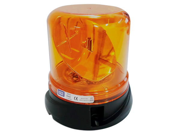 Burbuja Roto-LED ECCO X-7660A, Montaje permanente, 12-24V. Color Ámbar.