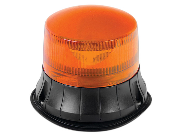 Burbuja LED giratoria de color ámbar, 9 LEDs, montaje permanente.