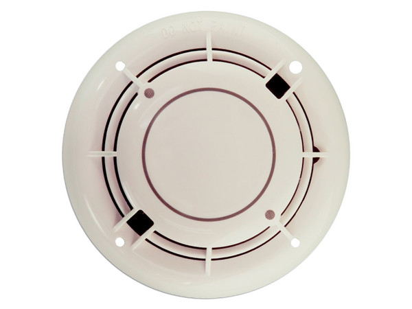 Sensor fijo análogo de temperatura y termovelocimétrico Hochiki, Alámbrico, Requiere base compatible.