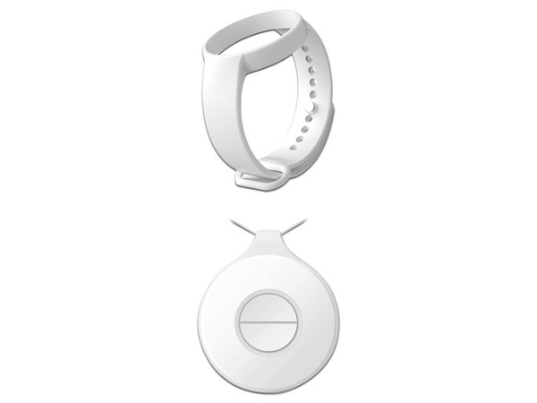 Botón de Pánico doble Hikvision AX Pro Series, Indicador LED, IP54, Incluye pulsera. Color Blanco.