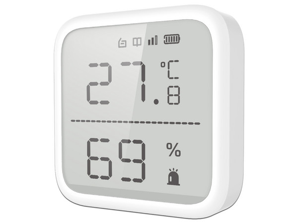 Detector de Temperatura y Humedad Inalámbrico Hikvision DS-PDTPH-E-WB, Pantalla de 2.7