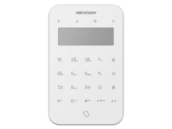 Teclado Inalámbrico AX PRO Hikvision con Pantalla LCD para Armado y Desarmado, con Funciones de Automatización para control de Relevadores.