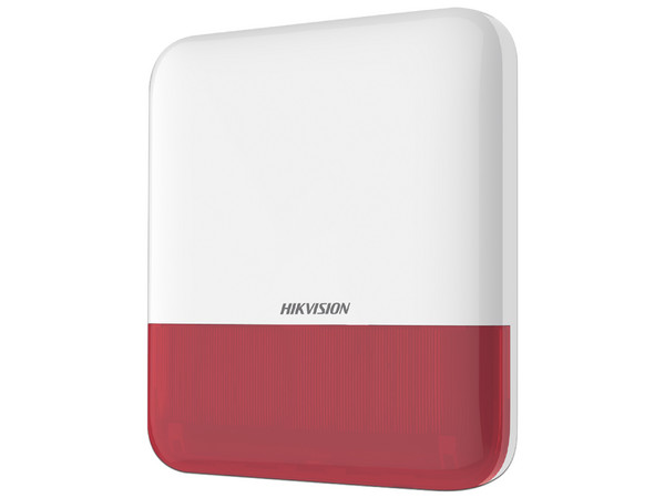Sirena Inalámbrica Hikvision AX PRO DS-PS1-E-WB/R, Indicador LED, IP65. Color Blanco con Rojo.