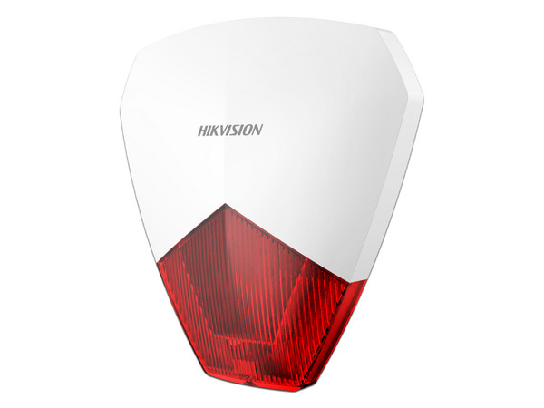 Sirena Estrobo Hikvision DS-PS1-R, Compatible con cualquier Panel de Alarma. Color Blanco/Rojo