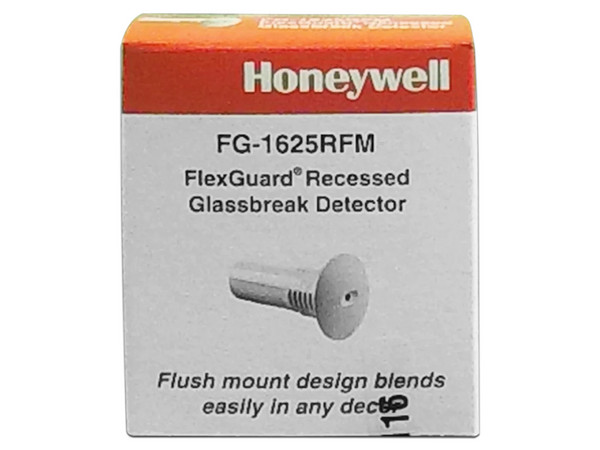 Detector de Rotura de Cristal y Vidrio Honeywell Resideo FG1625RFM, Montaje Empotrado, Flex Core, Rango de 25, Color Blanco.
