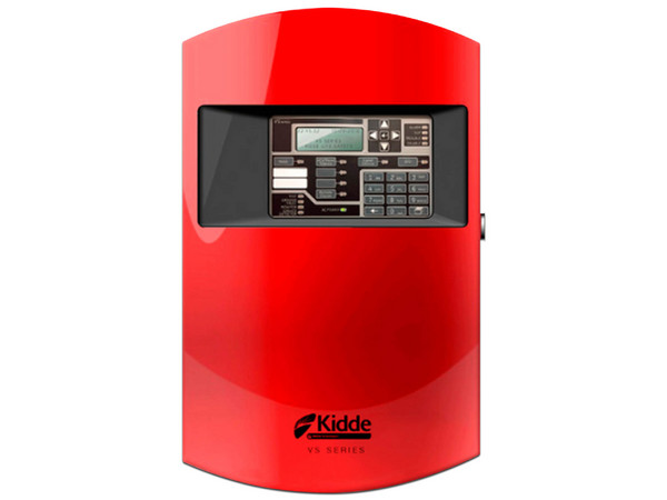 Panel de Incendio Inteligente Kidde VS1-R, Lazo de 64 Dispositivos, Soporta Hasta 8 Alarmas, Color Rojo.