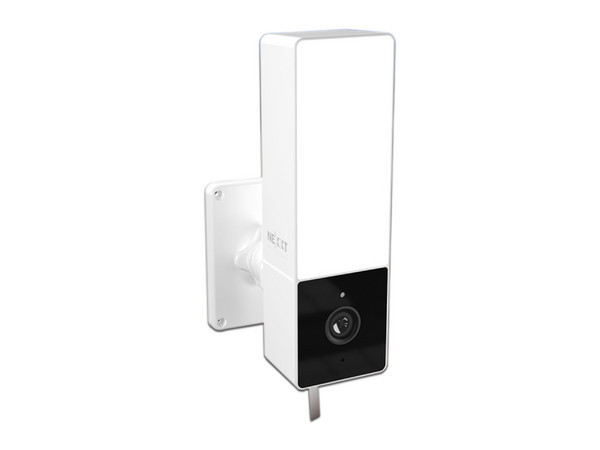 Cámara Inteligente con proyector Nexxt Solutions, para Exterior, IR 10m, 1080p, IP65. Color Blanco.