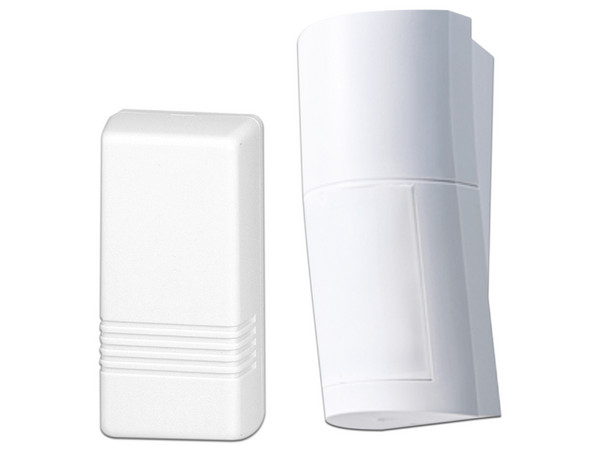 Detector de Movimiento Pasivo Optex QXI-R-WH con transmisor Honeywell 5816, Inalámbrico, Altura de montaje 0.8m a 2.7m ajustable, Uso Exterior, Compatible con serie VISTA y LYNX. Color Blanco.