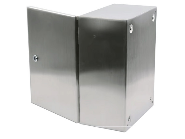 Gabinete Precision PST-304020-INOX-B de Acero Inoxidable para uso en intemperie, IP66, Hasta 30kg de peso soportado.