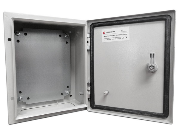 Gabinete de Acero PRECISION PST-4040-20A, IP66, Uso en Intemperie con Placa Trasera Interior y Compuerta Inferior Atornillable (Incluye Chapa y Llave).