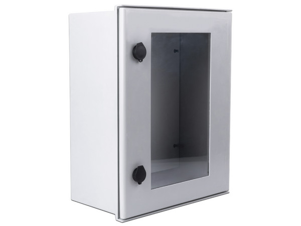 Gabinete de Poliéster PRECISION PST-4050-20PT, IP65, Puerta Transparente, Uso en Intemperie con Placa Trasera Interior (Incluye Chapa y Llave).