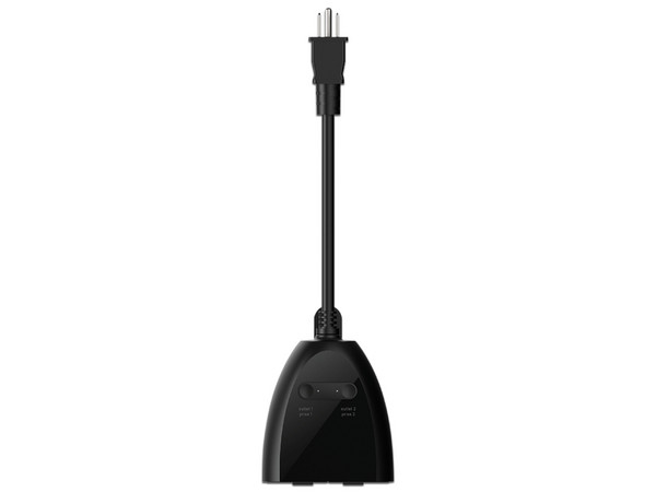 Plug Exterior Qolsys Outdoor Plug-PG Compatible con PowerG IQ Panel 4, IQ4 Hub, Frecuencia 919 MHz, Potencia Máxima 1800 W, y Operación Remota. Color Negro.