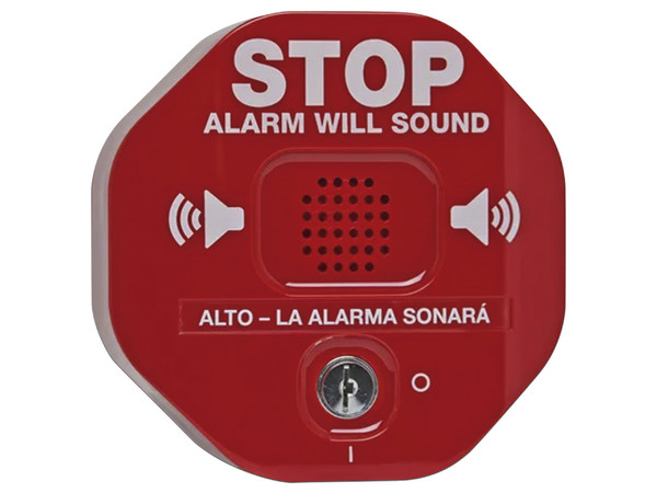 Alarma Multifunción STI 6400 Exit Stopper, para Puertas restringidas, Sirena hasta 105dB. Color Rojo.