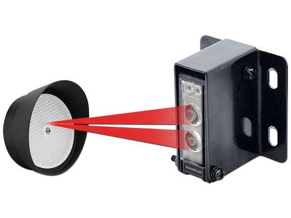Sensor de Haz Fotoeléctrico para Puertas de Garaje, Hasta 13 Metro de Alcance, Color Negro.