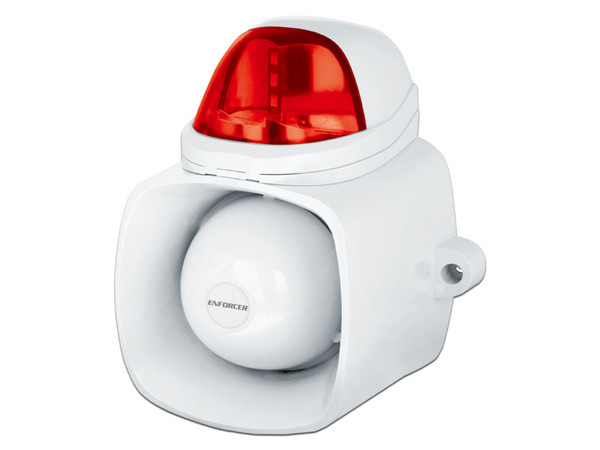 Sirena Autónoma Seco-Larm SH-816S-SQ/R, 120 dB y Resistencia IP65. Colores Rojo y Blanco.