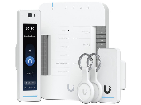 Kit De Control De Acceso Profesional, Ubiquiti, Para 1 Puerta, Entrada Y Salida, Incluye UA-Hub, Lector G2 Reader Pro, Lector G2 Reader, 2 Llaveros NFC.