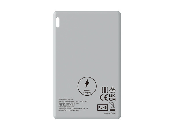 Localizador Tarjeta Bluetooth Verbatim MyFinder personal, Resistente al Polvo y Agua, IP66, compatible con Find My de Apple. Color Plateado.