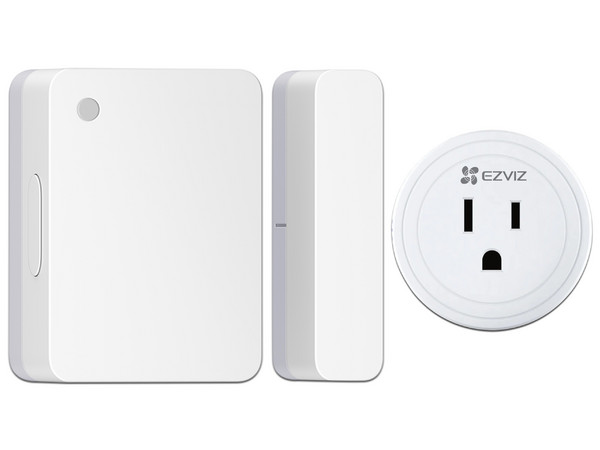 Sensor Xiaomi Mi Door and Window Sensor 2, para puertas y ventanas, Incluye Enchufe Inteligente Ezviz T30, Color Blanco.
