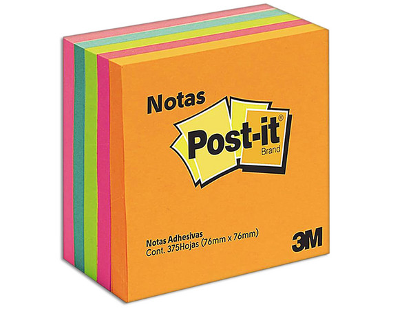 Notas Adhesivas 3M Post-It 2072, 5 Bloques, Multicolor.
