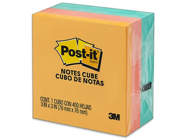 Notas Adhesivas Post-It Cube, Multicolor.