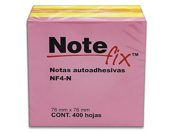 Notas Adhesivas 3M de 3X3 Pulgadas, 100 Hojas, Colores Neón.