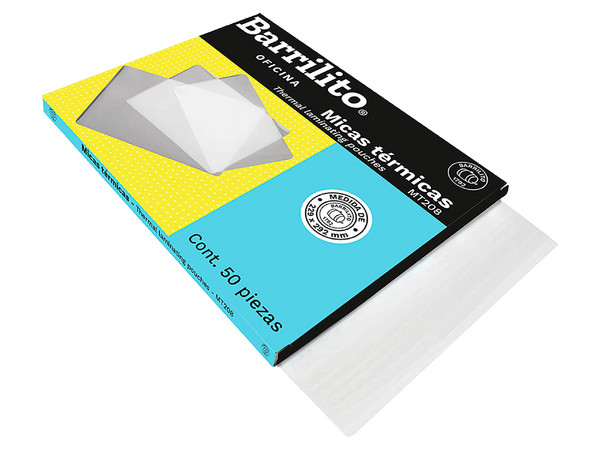 Micas Térmicas Barrilito, 229x292mm, 200 Micras, Caja con 50 Piezas.