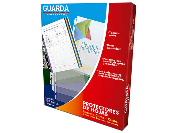 Mica Guarda 330, Protector de Hoja, Color Transparente, Contiene 100 Piezas.