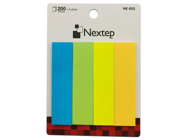Banderitas Nextep NE-052 Neon, 4 Colores, Caja con 10 Piezas.
