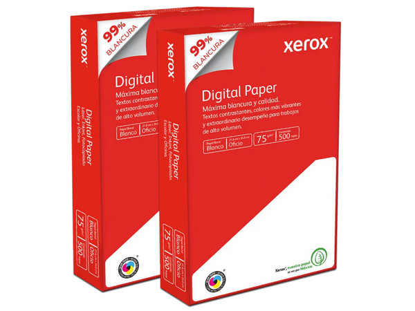 Papel Bond Xerox 3M2021 Tamaño Oficio. Color Blanco. Paquete con 1.000 Hojas.