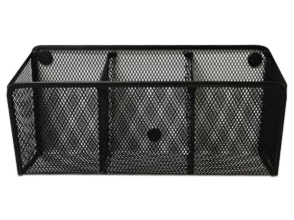 Organizador Nextep, Malla Metálica Magnético, 3 Apartados. Color Negro.
