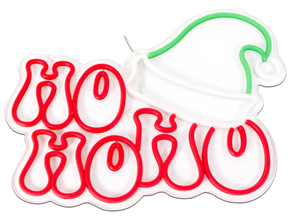 Neón Ho Ho Ho, Luces LED Decorativas (42×32 cm).
Inspirado en la magia de Santa Claus. Su luz brillante y colorida aporta diversión y personalidad, creando un ambiente navideño acogedor y sumamente atractivo.