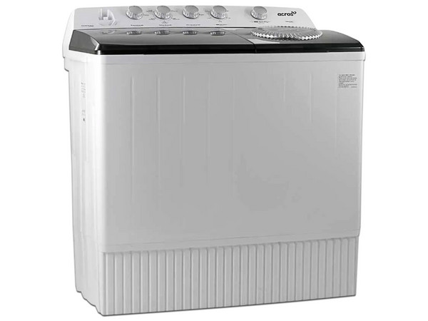 Lavadora Semiautomática Acros ALD2445SE de 2 Tinas MaxSpin Dry de 24 Kg. Color Blanco