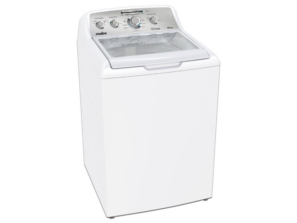 Lavadora Automática Mabe LMA71214VBAB0 de 21 Kg, Acero Inoxidable, Color Blanco.