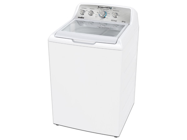 Lavadora Automática Mabe LMA71214VBAB0 de 21 Kg, Acero Inoxidable, Color Blanco.