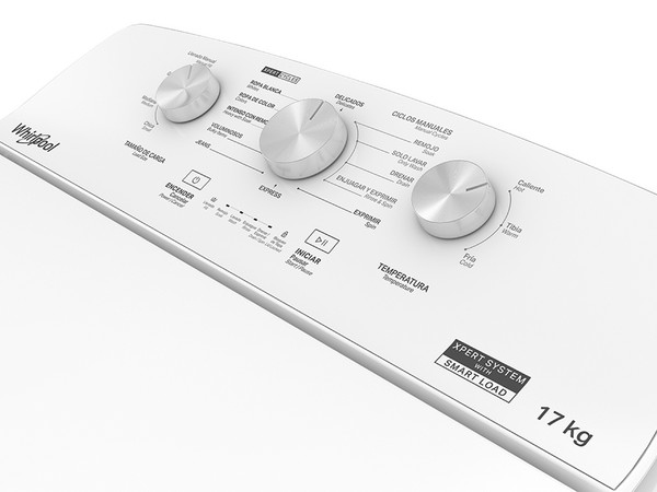 Lavadora Whirlpool Xpert System, carga superior 17 kg, Color blanca.