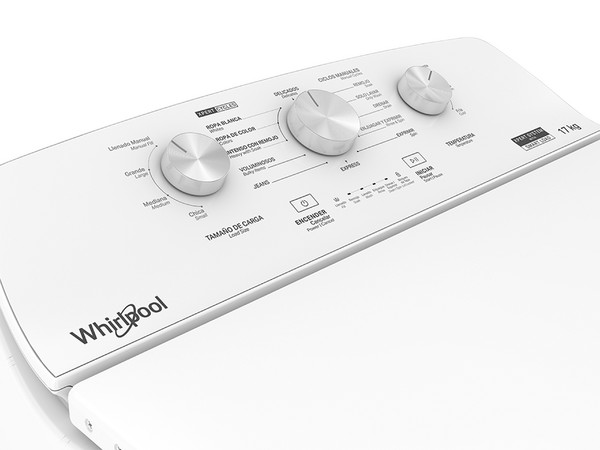 Lavadora Whirlpool Xpert System, carga superior 17 kg, Color blanca.