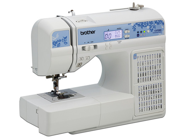Máquina de coser computarizada Brother CS7205, Pantalla LCD, 150 puntadas, Color Blanco.