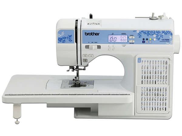 Máquina de coser computarizada Brother CS7205, Pantalla LCD, 150 puntadas, Color Blanco.