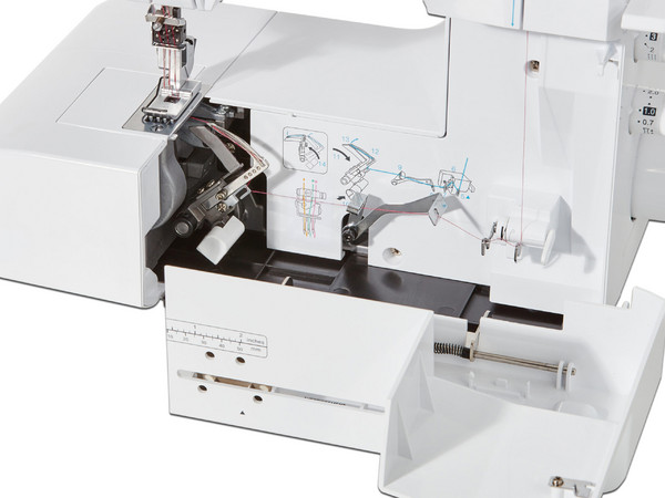 Máquina de coser Brother Cover CV3440, Tri-cover, Color Blanco.