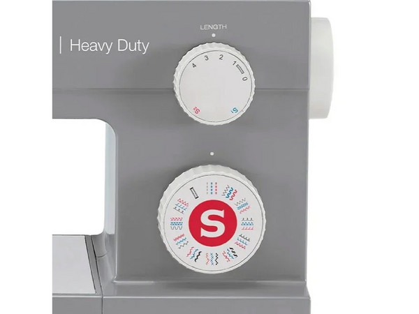 Maquina de Coser Singer HEAVY DUTY, 110 aplicaciones de puntada. Color Gris.
