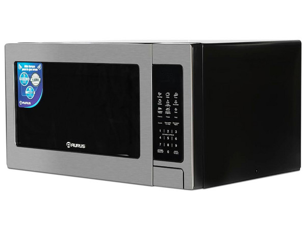Horno de Microondas AURUS AMP14SS de 1.4 Pies Cúbicos, Potencia de 1000W, Color Negro.