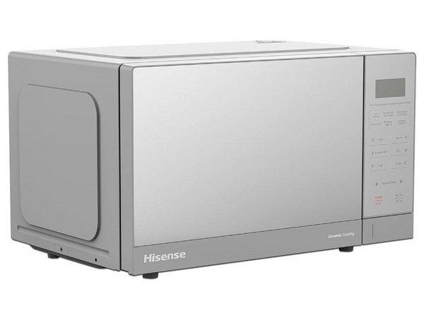 Horno de Microondas Hisense HMMS2509SP de 0.9 Pies, 11 Programas de Cocina. Color Gris.