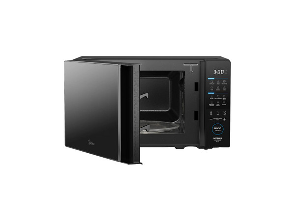 Horno de Microondas Midea MMDT07S2MB de 0.7 Pies, 20L, AutoClean, 11 Niveles de Potencia, Color Negro.