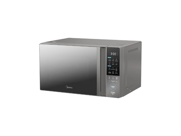 Horno de Microondas Midea MMDT07S2MG de 0.7 Pies, 20L, AutoClean, 11 Niveles de Potencia, Color Plata.