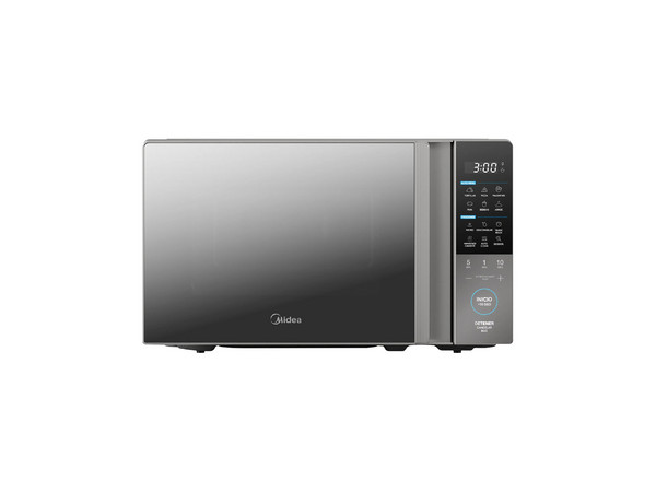 Horno de Microondas Midea MMDT07S2MG de 0.7 Pies, 20L, AutoClean, 11 Niveles de Potencia, Color Plata.