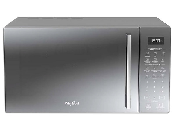 Horno Microondas Whirlpool WM3911D, 4 funciones, 1 pie cúbico. Color Plateado.