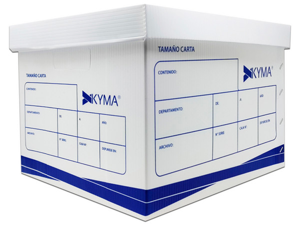 Caja de Plástico Kyma, para Documentos tamaño Carta.
